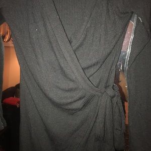 Fashion nova ribbed wrap mini dress